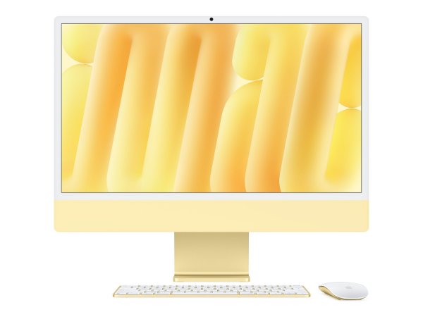 Apple iMac 24“, Gelb, M4 Chip mit 10-Core CPU, 10-Core GPU und 16-Core Neural Engine, Standardglas, 