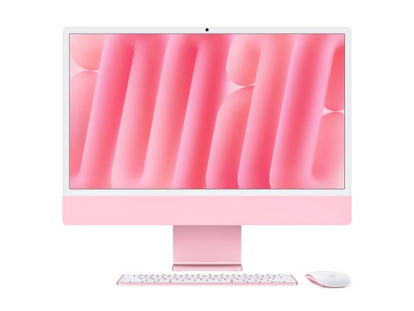 Apple iMac 24“, Pink, M4 Chip mit 10-Core CPU, 10-Core GPU und 16-Core Neural Engine, Standardglas, 