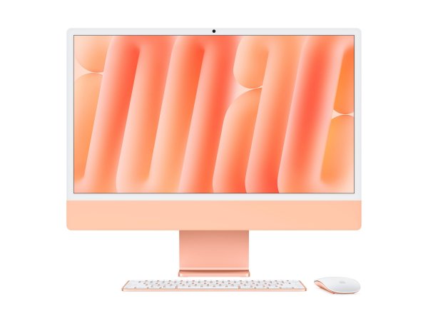 Apple iMac 24“, Orange, M4 Chip mit 10-Core CPU, 10-Core GPU und 16-Core Neural Engine, Standardglas