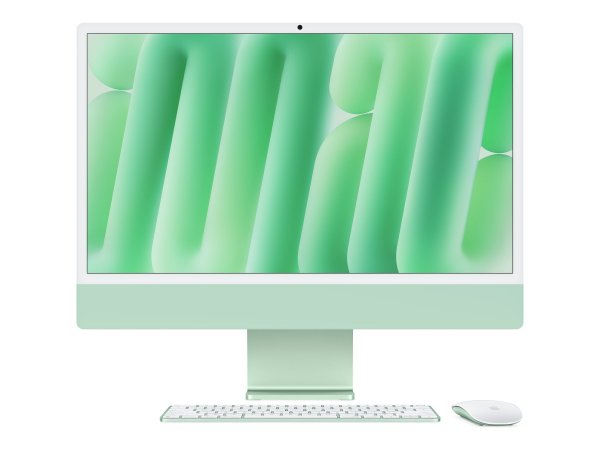Apple iMac 24“, Grün, M4 Chip mit 10-Core CPU, 10-Core GPU und 16-Core Neural Engine, Standardglas, 