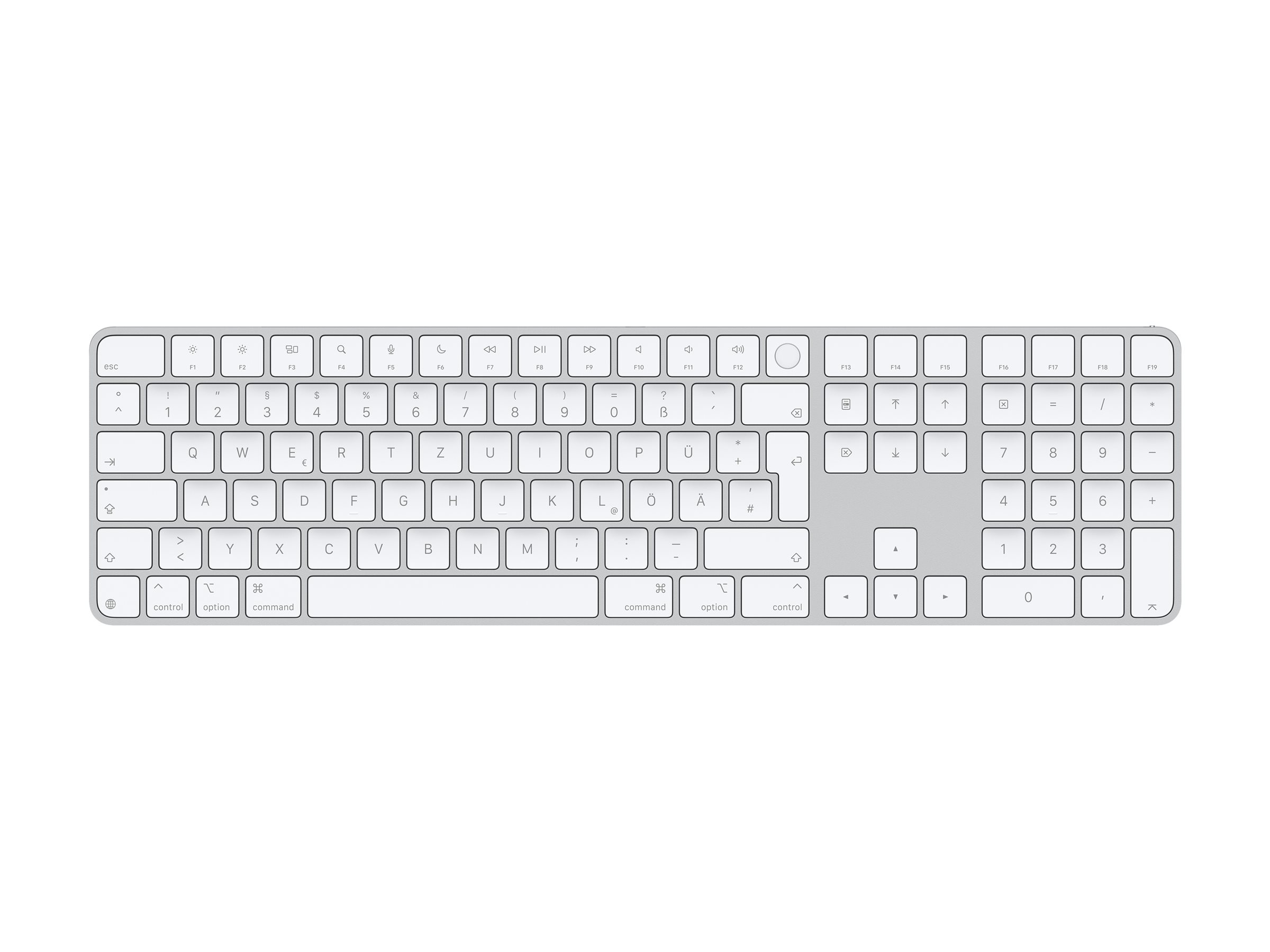 限定品 シルバー TOUCH ID MAGIC KEYBOARD APPLE Apple Magic Keyboard mit Touch ID und Ziffernblock für Mac mit